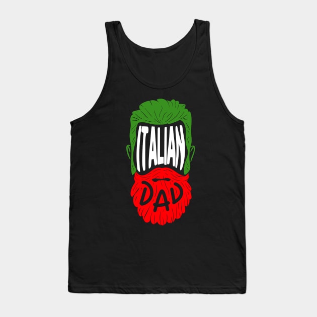 Italian Dad - Tattooed and Bearded T-Shirt Tank Top by biNutz